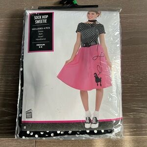 Suit yourself Sock Hop sweetie adult costume. NWT med 6-8